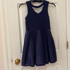 Darling Girls knitworks navy dress